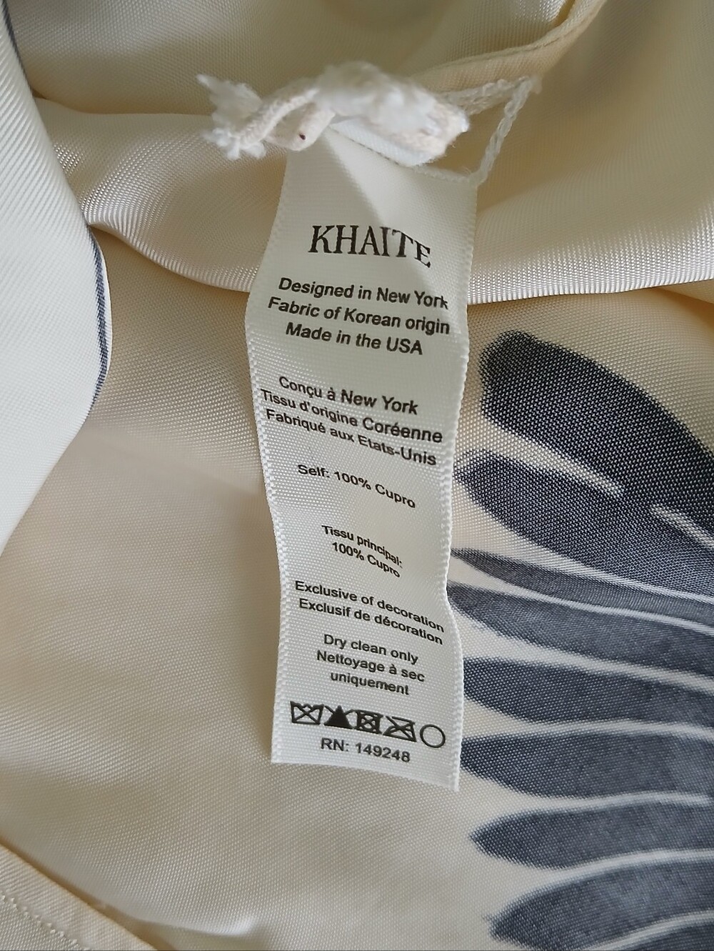 KHAITE Zelma Black & Cream Crane Print Dress - Picture 14 of 16